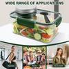 800ml Mason Jar Salad Container Portable Rectangular Salad Pod with 74ml Dressing Cup Leak Proof Lunch Box for Office School