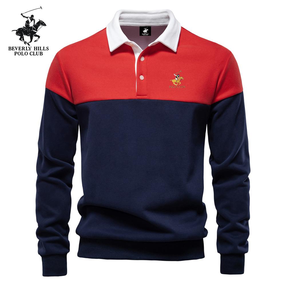 

POLO CLUB 2025 Spring New Long Sleeve Polo Neck Sweatshirt Pony Embroidered Men s Large Size High Quality Casual Men s Sweatshirt XXL
