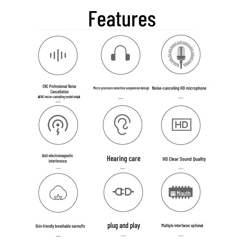 Yijiatong Y390 ENC Single-Ear Call Center Headset (CN Version)