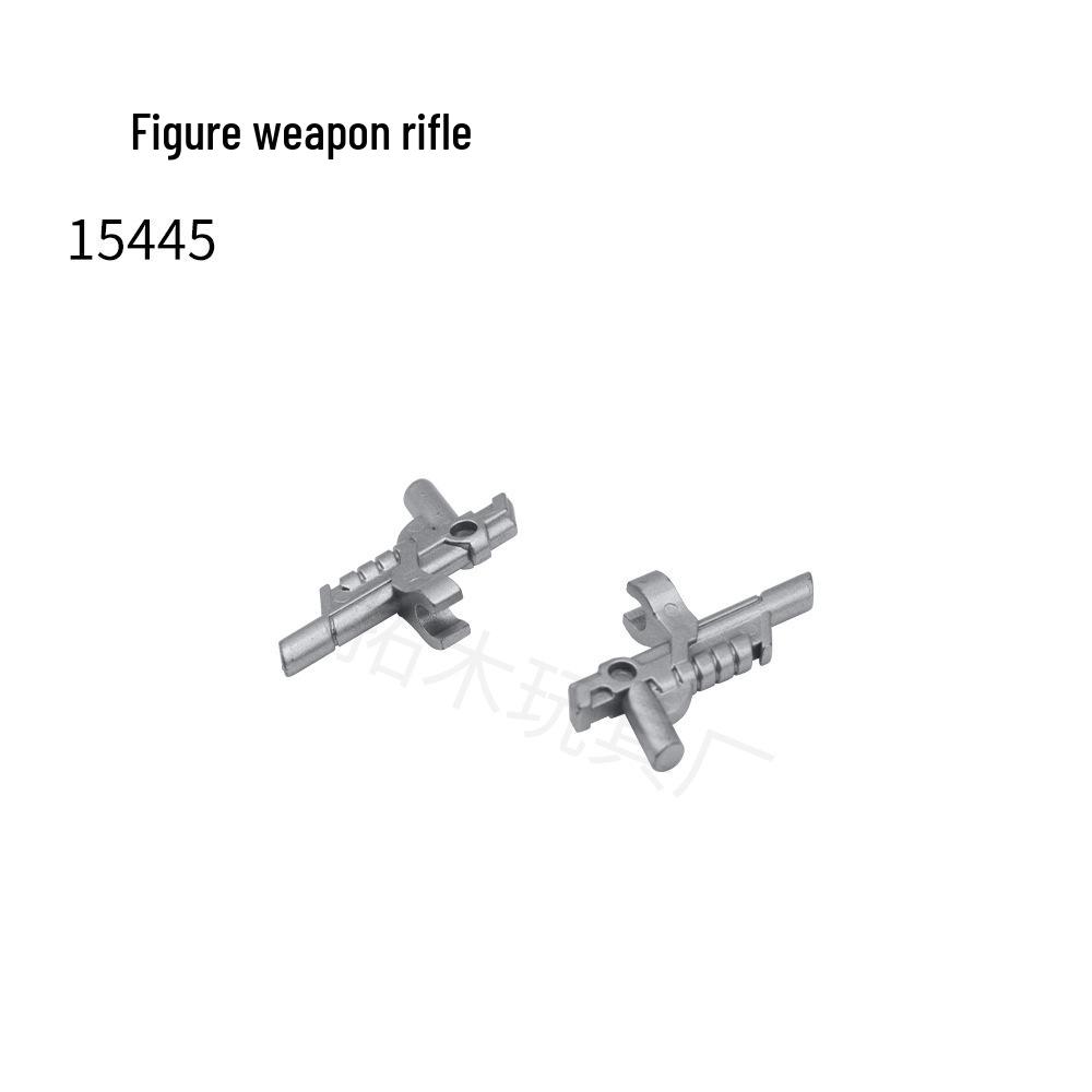 LEGO-Compatible Minifigure Weapon Rifle for 15445 Small Brick Blocks серый