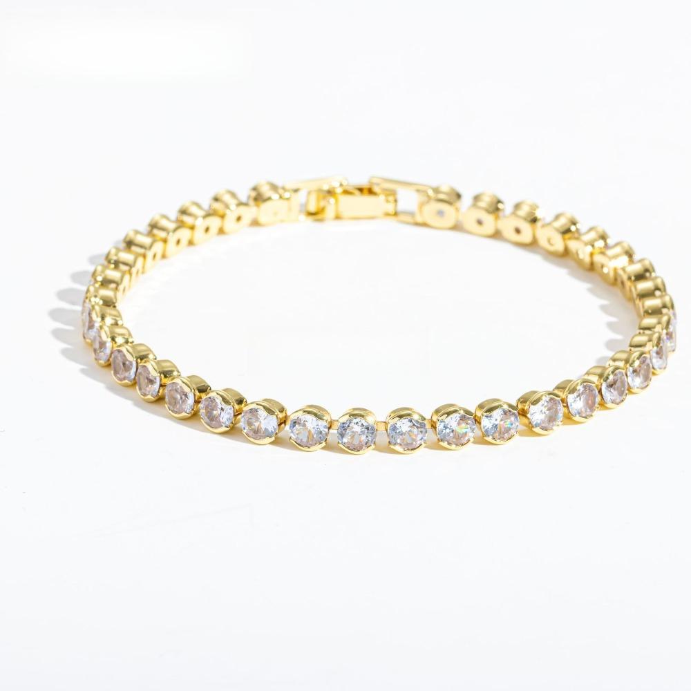 Fashion Niche Spring Summer Colorful Bucket Zircon Bracelet Hot Selling Electroplated Color Preservation Bracelet High-end Feel