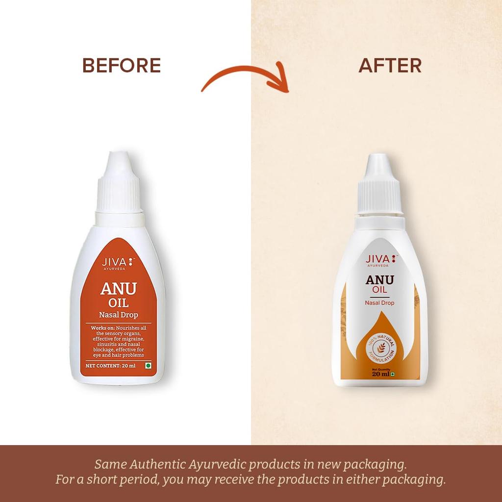 Jiva Anu Oil 20 ml X Pack Of 2 Nasal Care Oil For Daily Cleansing Sensory Comfort Traditional Ayurvedic Formula Use