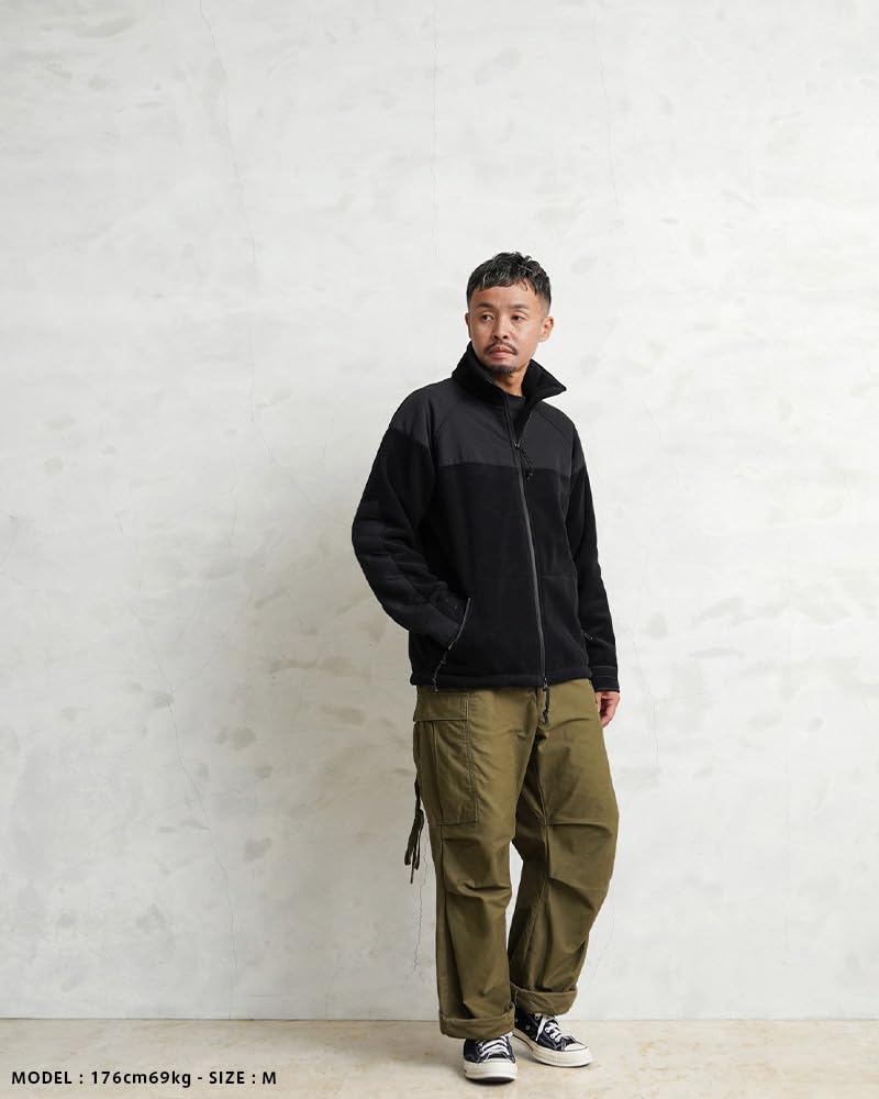WAIPER US Military ECWCS GEN2 Fleece Jacket POLARTEC CLASSIC 300 [WP1018] (JP, Alphabet, M, BLACK)