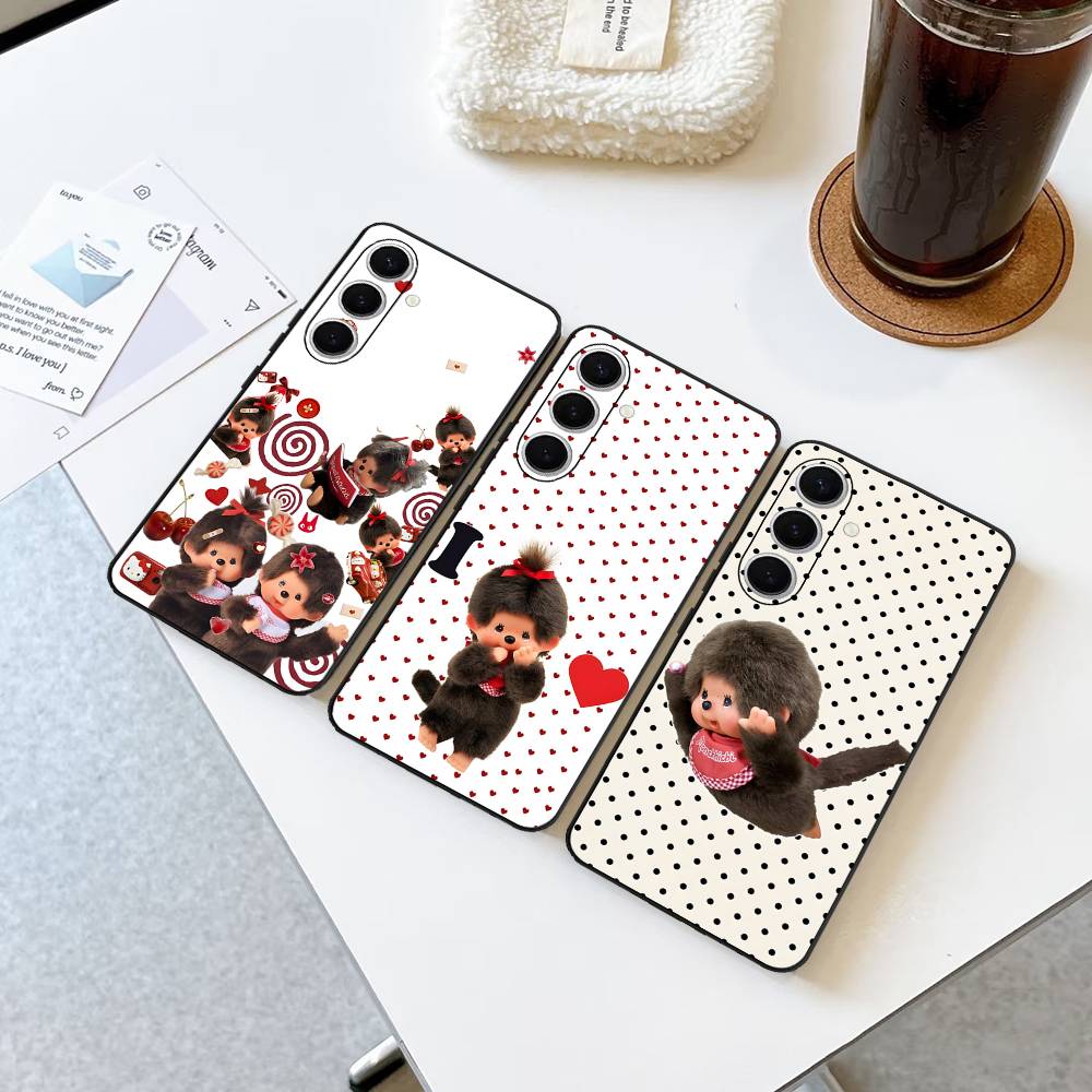 Cute M-monchhichis-s Phone Case For Samsung S 24 Fe 25 Ultra Plus 20 Lite 21 30 22 23 24 22 Ultra 5G Fundas