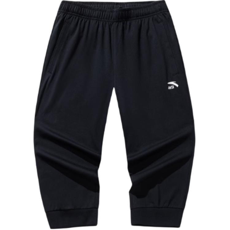 

Anta Casual Simple Solid Color Quick-Dry Seven-Point Sports Shorts Men shorts Black 952528309-2 S