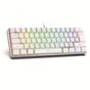 Portable 61 Keys Wired Mini Mechanical Keyboard K61 Ergonomic Quiet Keyboard for PC Office Home Gaming
