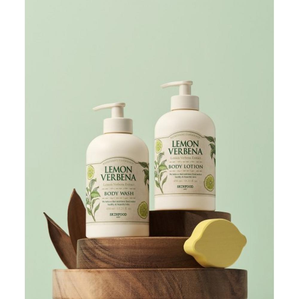 Skinfood Lemon Verbena Body Wash  Body Lotion 450ml LOTION + WASH