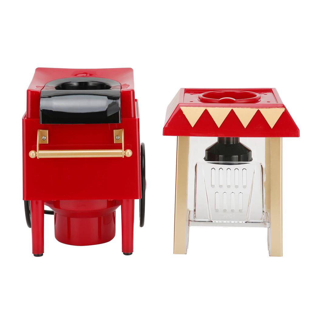 Red Retro Model Automatic Popcorn Machine Household Corn Popper for Party Birthday GiftUK Plug 220V