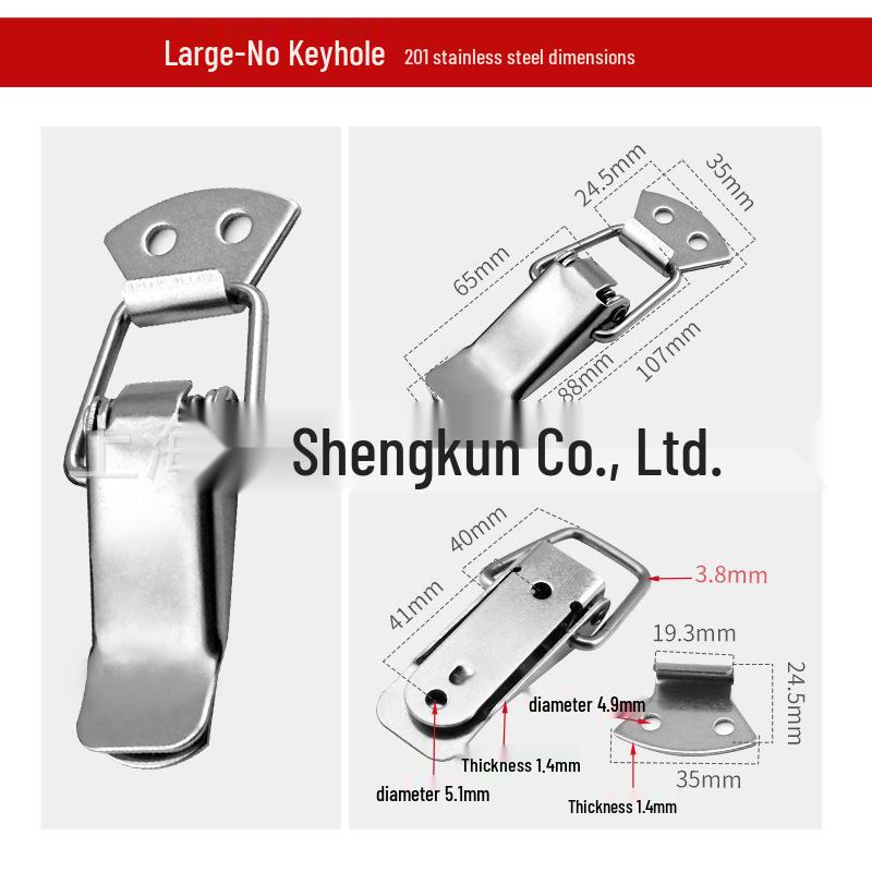 Thickened Stainless Steel Toggle Clasp for Toolboxes & Beehives