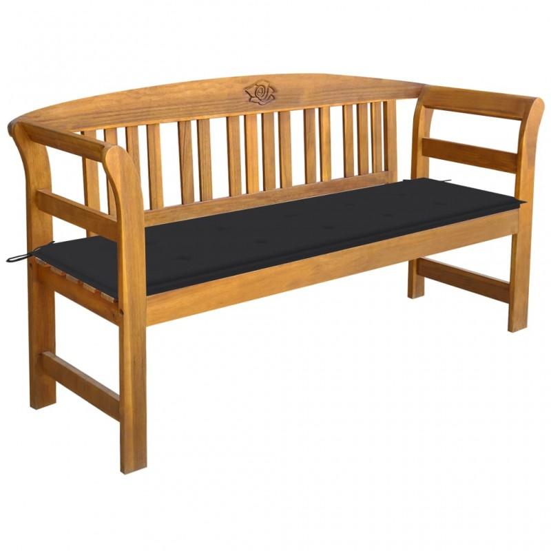 Day and Night - Day and Night Garden Bench with Cushion Solid Acacia Wood 157 Cm