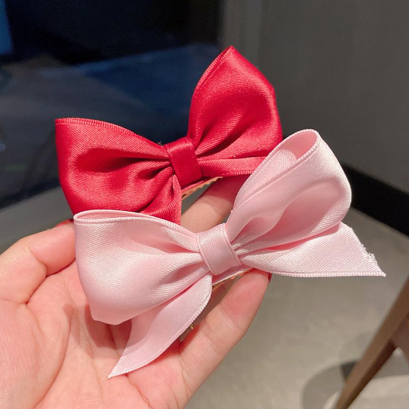 Cute Bowknot Hair Clips For Girls Kawaii Barrettes Fashion Hair Accessoires Kids Colored Fabric Woman Hairpin All-Match Hairgrip