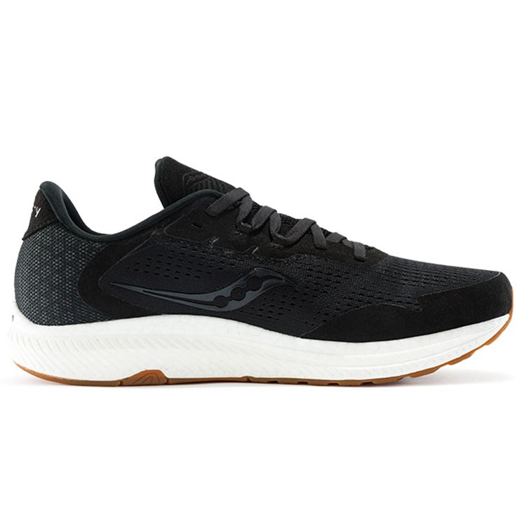 SAUCONY Freedom 4 High-End Sports Cushioning Non-Slip Wear-Resistant Low-Top Casual Running Shoes Men Sneaker Black White S20617-12