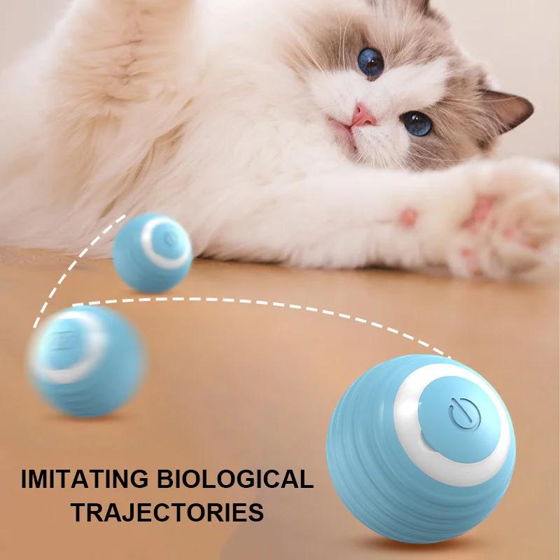Cat Interactive Ball Smart Cat Toys For Pet Indoor Automatic Rolling Ball Electronic Interactive Cat Toy Cat Game Accessories