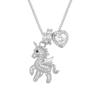 European and American Cute Unicorn Pony Necklace - Real Gold-Plated, Rhinestone-Embellished, Luxurious Jewelry Piece.