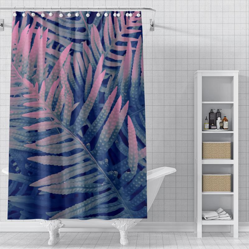 Home Shower Curtains for Bathroom Waterproof Fabric Modern Nordic Style Bathroom Curtains Shower Curtain Morandi Andscape Plant