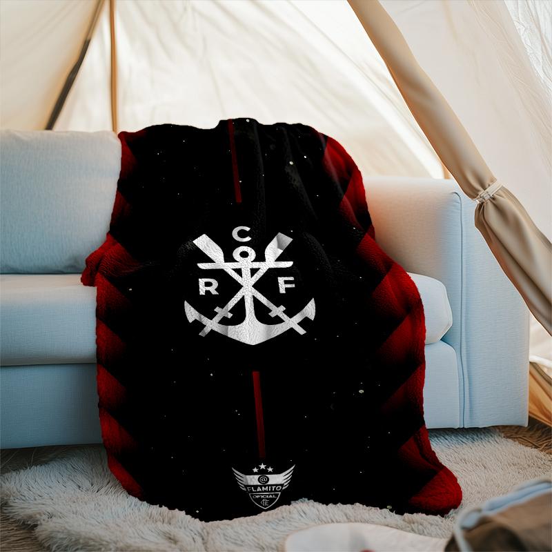 1PC CR Flamengo Printed Soft Flannel Blanket Throw for Adult Bedroom Living Room Sofa Camping Travel Fan Gifts Christmas Gifts