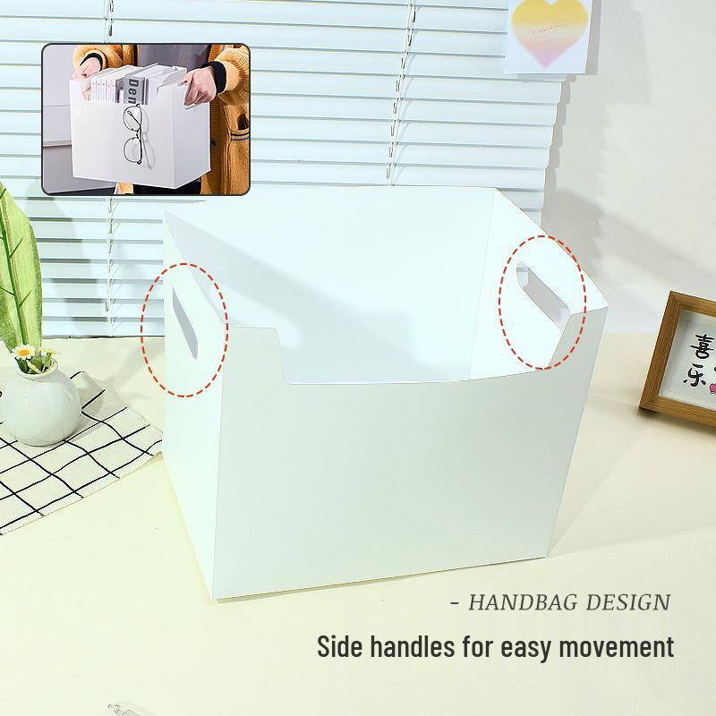 Collapsible Plastic Desktop Organizer Box for Books & Stationery