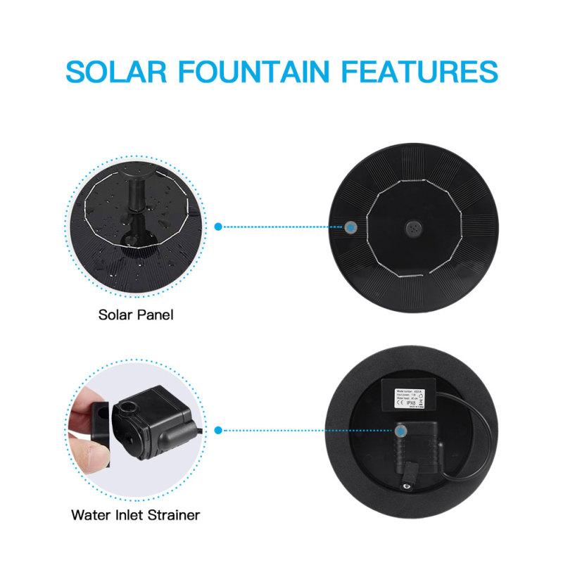 Mini Solar Floating Water Fountain for Garden Pool Pond Decoration