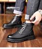 FashionWinter Warm Wool Ankle Boots for Men Fashion Casual New Designer Platform Work Snow Boots Male Black Cotton Shoes Man