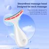Neck Face Beauty Device 3 Colors Led Photon Facial Massager Firming Rejuvenation Anti Wrinkle Ultrasonic Vibration Lifting
