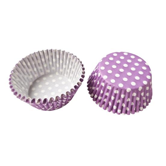 Food Grade Baking Paper 100PCS Disposable Cupcake Liners, Food-Grade Greaseproof Cups, Polka Liners Dot Print Standard Muffin Molds for Home