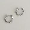Personality Gothic Stainless Steel Circle Thorns Hoop Earrings for Women Street Punk Hip-hop Earrings Jewelry Accessories Gifts
