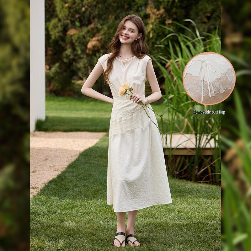 Bailuyu Women s Summer A-line Midi Dress M