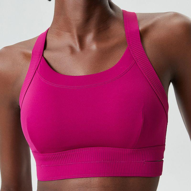 High Strength Bubble Wrap Sports Intimates Women's Square Breast Holding Push-up Pilates Workout Bra Breasted Yoga Vest