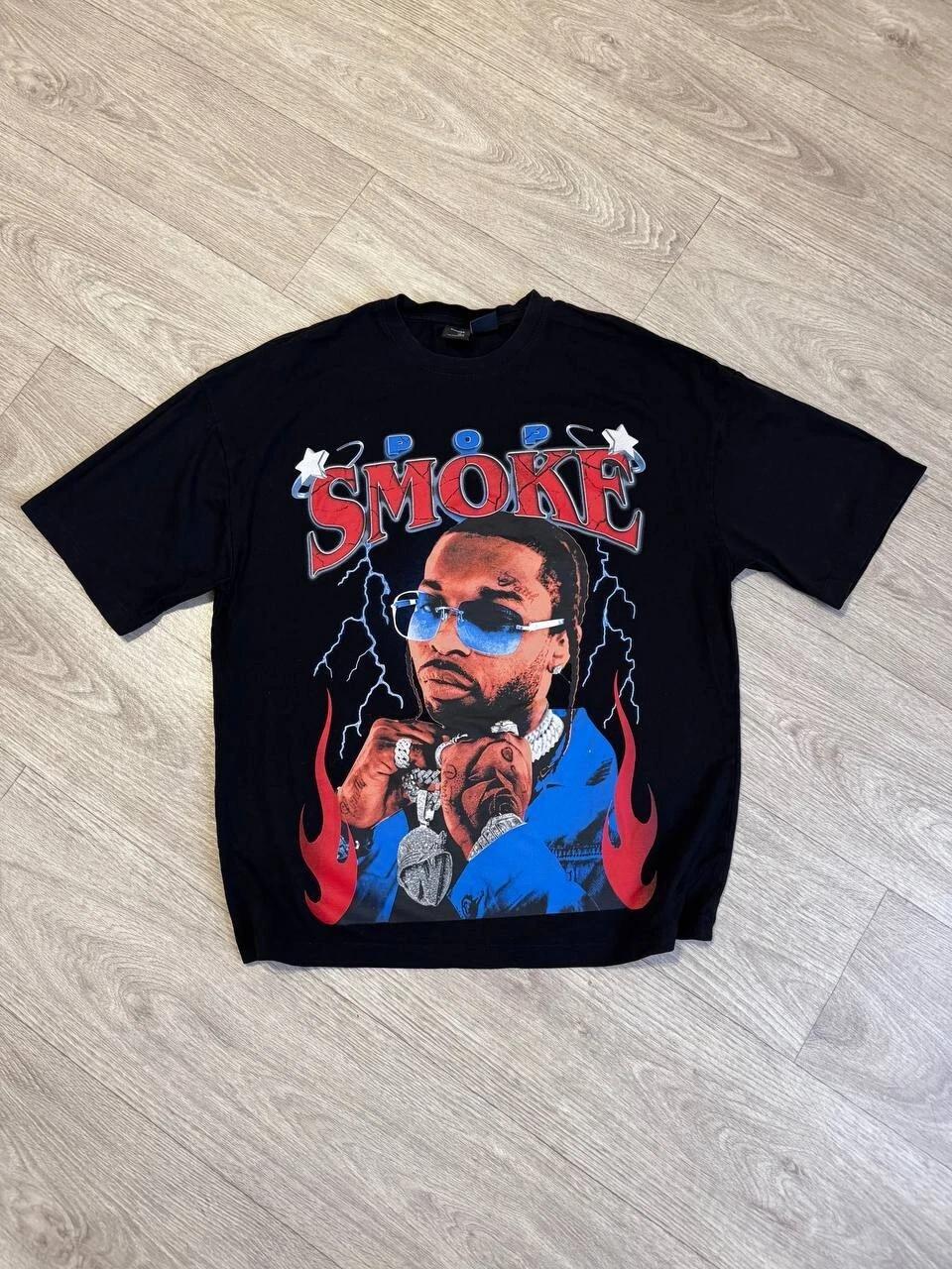 Pop Smoke T-shirt Big logo S