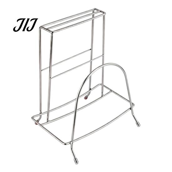 Kitchen Counter Organizer Stainless Steel Chopping Board Storage Rack And Knife Holder for Space Saving Tool Stand Countertop, Vertical Drain Cutting