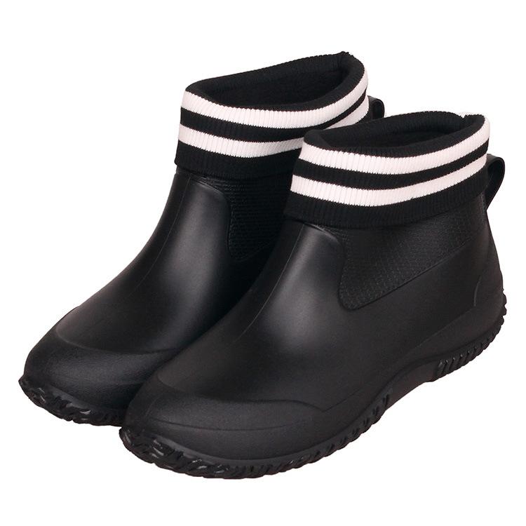 Fashion Women Winter Rubber Boots Water Shoes PVC Men's Fashion Rain Shoe Autumn Warm Kitchen Work Galoshes Large Size 44 45