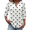 Damen Freizeit T-Shirt Top mit 3/4 Ärmel für den Alltag