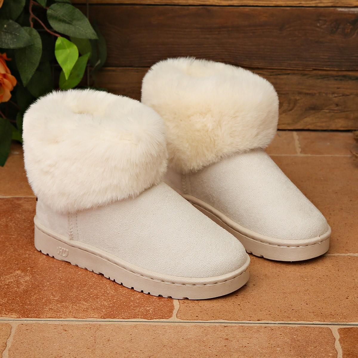 

Меховые балетки женские зимние ботинки теплые плюшевые хлопковые туфли замшевые повседневные туфли зима 2025 тренд нескользящие удобные ботинки для ходьбы женские 41 бежевый
