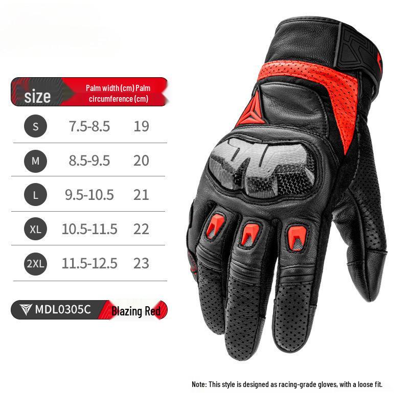 Four Seasons Carbon Fiber Motorcycle Gloves: Full-Finger, Anti-Fall, Winter Warm for Men and Women