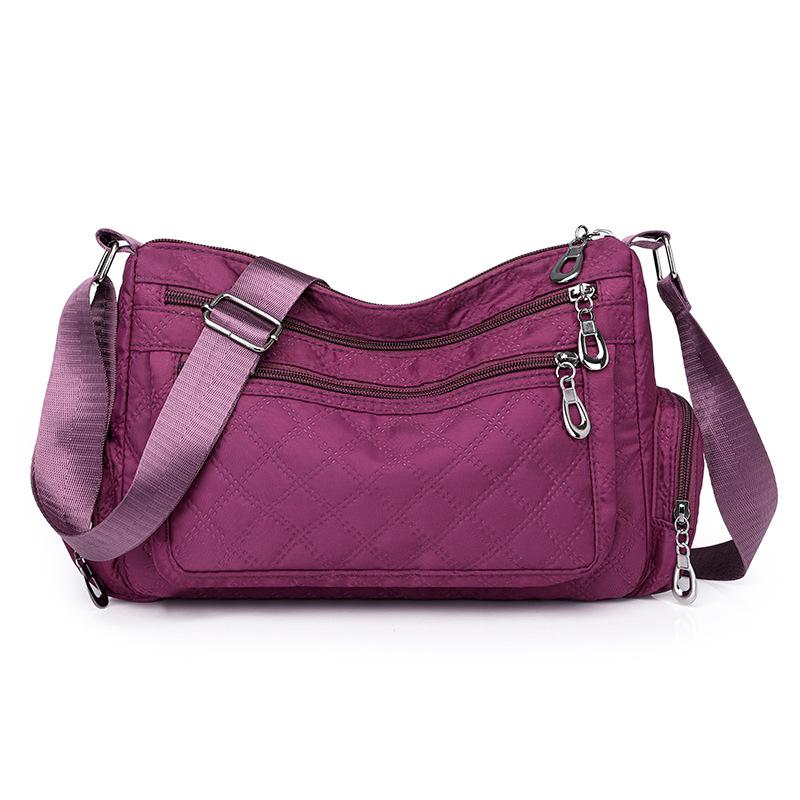 Middle-aged Woman's Embroidered Thread Bag Single-shoulder Crossbody Bag Waterproof Mom's Bag