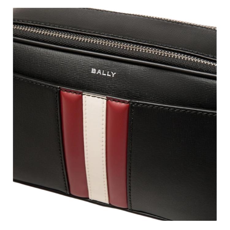 Bally Red And White Striped Zipper Crossbody Bag Men Bags Black 6310495