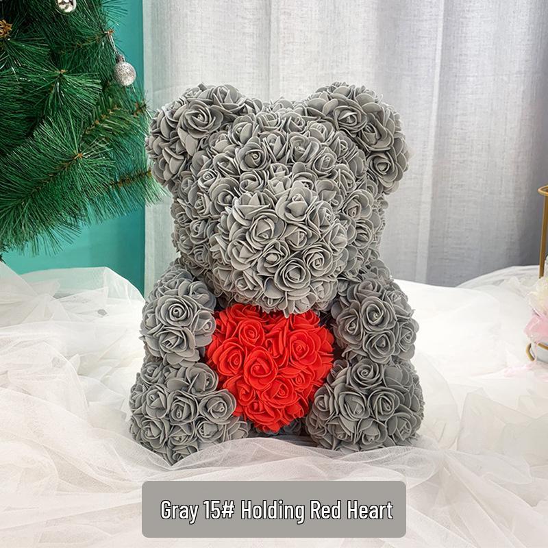 High-Grade Rose Foam Bear Gift - Perfect for Valentine's Day, Anniversaries, and Birthdays
