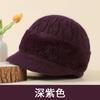 Hat Female rabbit fur fleece thickened knitted hat Warm elderly ear hat Winter cold resistant versatile wool hat