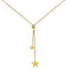 Fringed Star Minimalist Furnace Real Gold Necklace Female Collarbone Chain Accessories