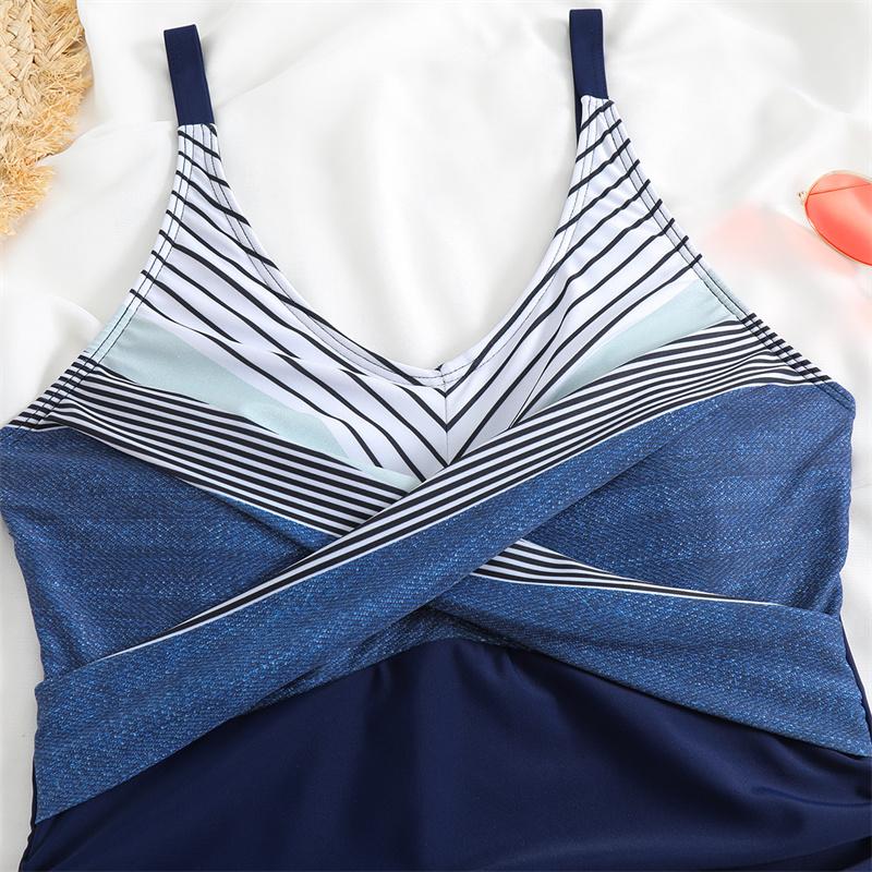 Купить Цельный женский купальник, однотонный полосатый купальник с ...