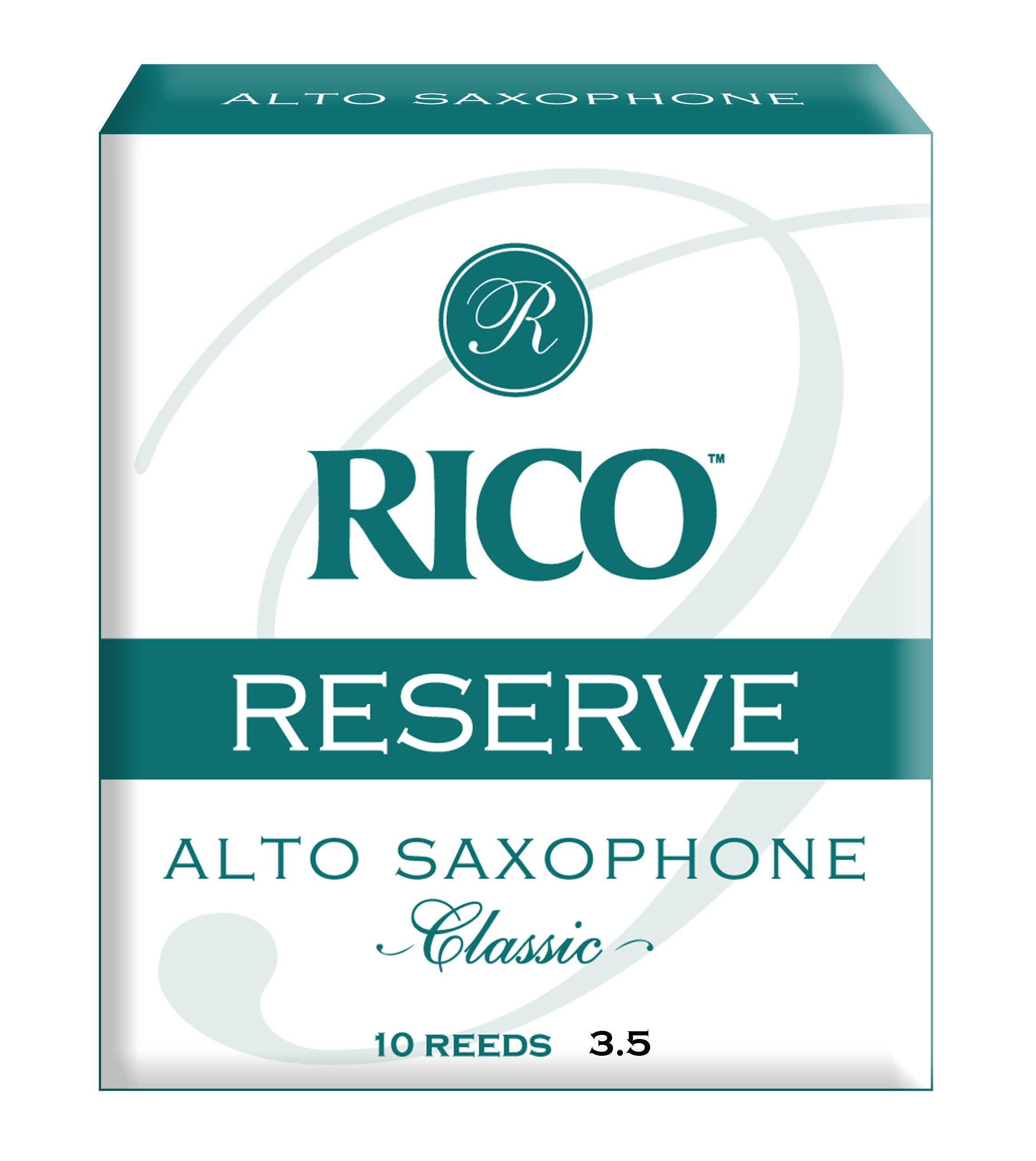 

RICO Reserve Classic Reeds for Alto Saxophone, Strength: 3.5 (Pack of 10) RJR1035