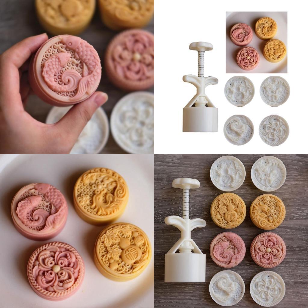 

Phoenixes Gourds Moon Cake Mold Cake Model Printed with Embossed Baking Tool X3UC China Mainland
