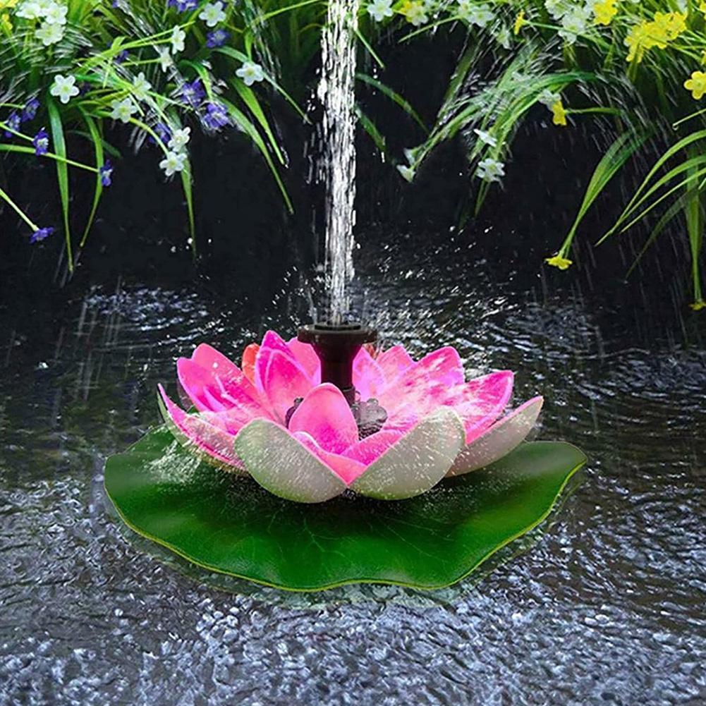Lotus Solar Water Fountain Brushless Pump Floating Garden Fountain Solar Powered Fountain for Outdoor Bird Bath Pond Decoration