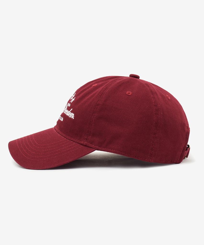 VTWO Star Basic Washed Cotton Ball Cap (Burgundy)