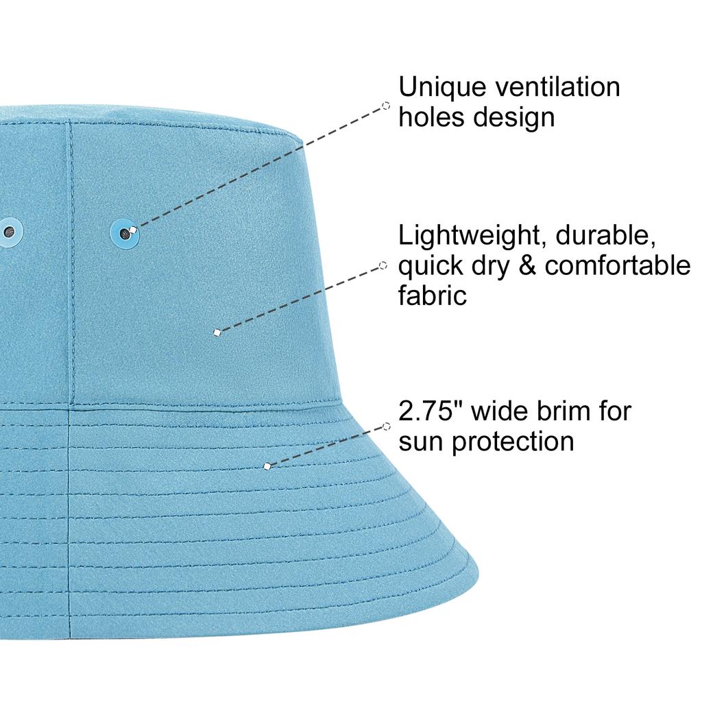 VOBOOM Unisex Outdoor Bucket Hats Packable Sun Cap Reversible Travel Hat for Men, Women, Teens, Girls
