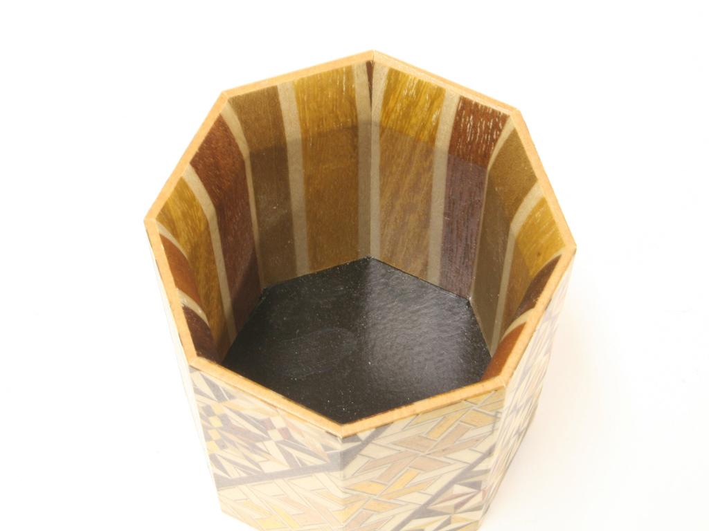 Osmiboký držák na pera, intarzie, malý parket (malý)