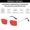 Fashion Retro Rectangle Sunglasses for Female and Male Vintage Fashion Metal Framesd UV 400 Protection Lens Sun Spectacles