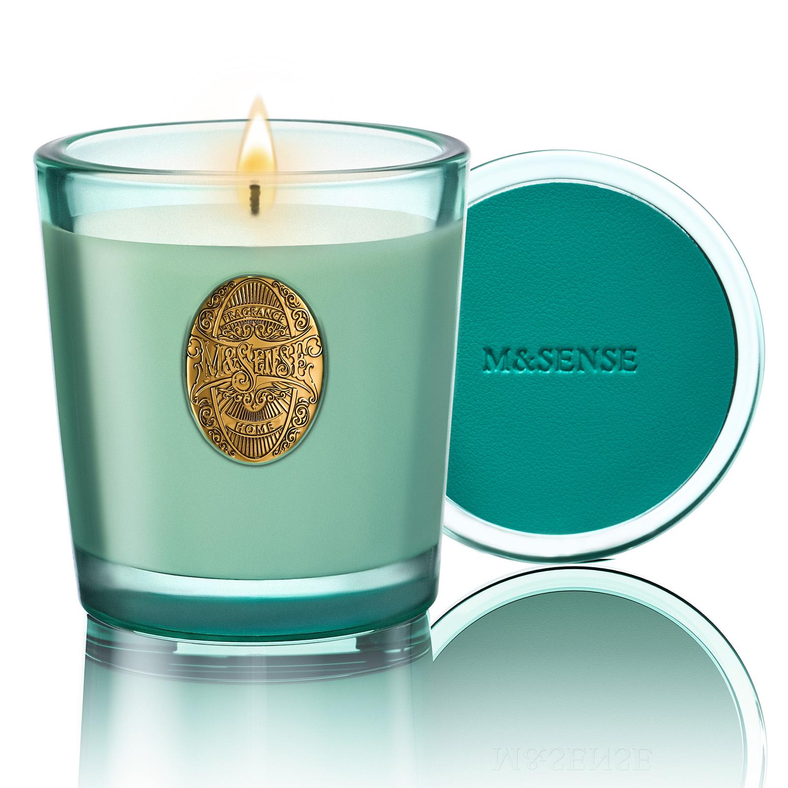 

M&SENSE Natural Soy Wax, Sandalwood Jasmine Strong Scented Aromatherapy Candle Gift - 260g | 50 Hours Burn Time | Home Décor