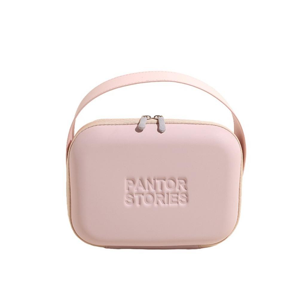 

Portable Dopamine Color Macaron Cosmetic Bag Silicone Small Fresh Mobile Phone Makeup Bag Large Capacity Girl Series Wash Bags светло-розовый