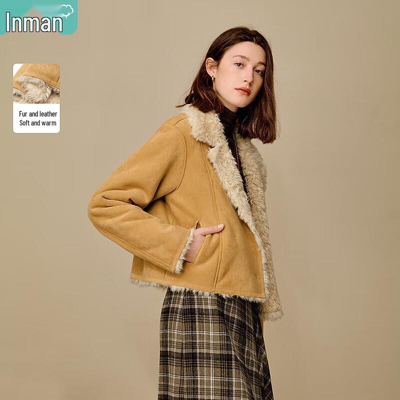 

Inman Women s Faux Shearling Lapel Jacket XL